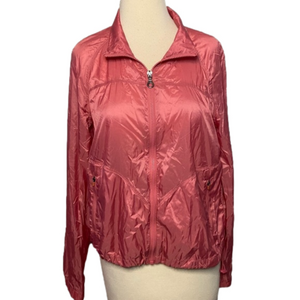 JoyLab Lightweight Windbreaker Jacket Pink Zip Front M